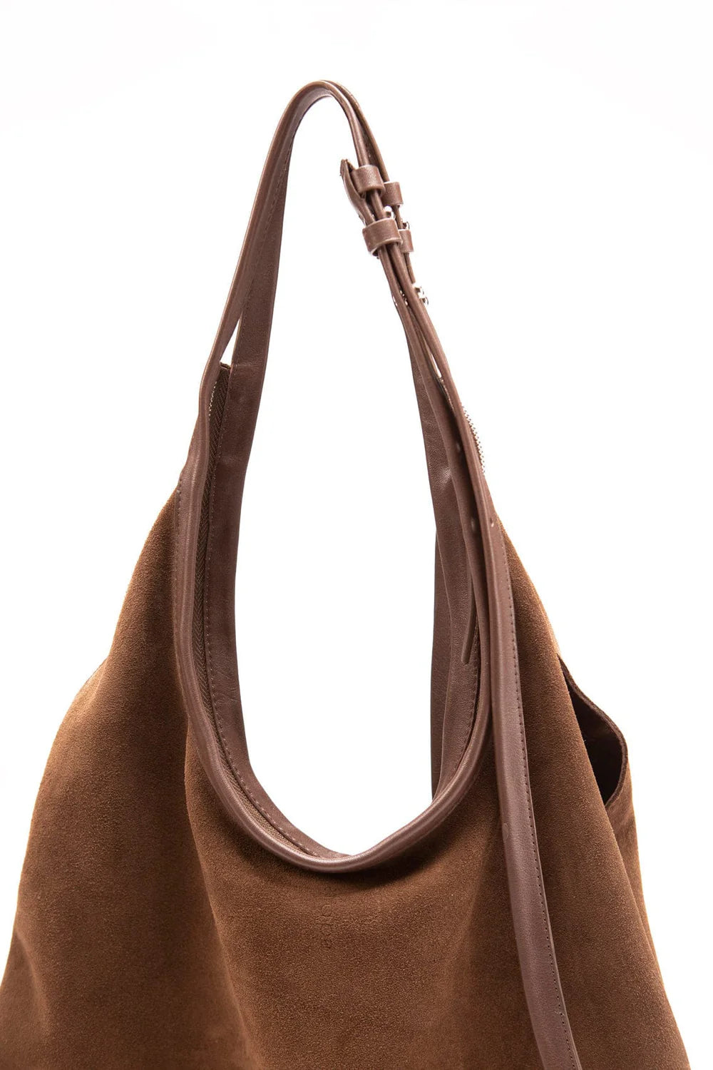 La Poche Grand Suede Bag - Brandy