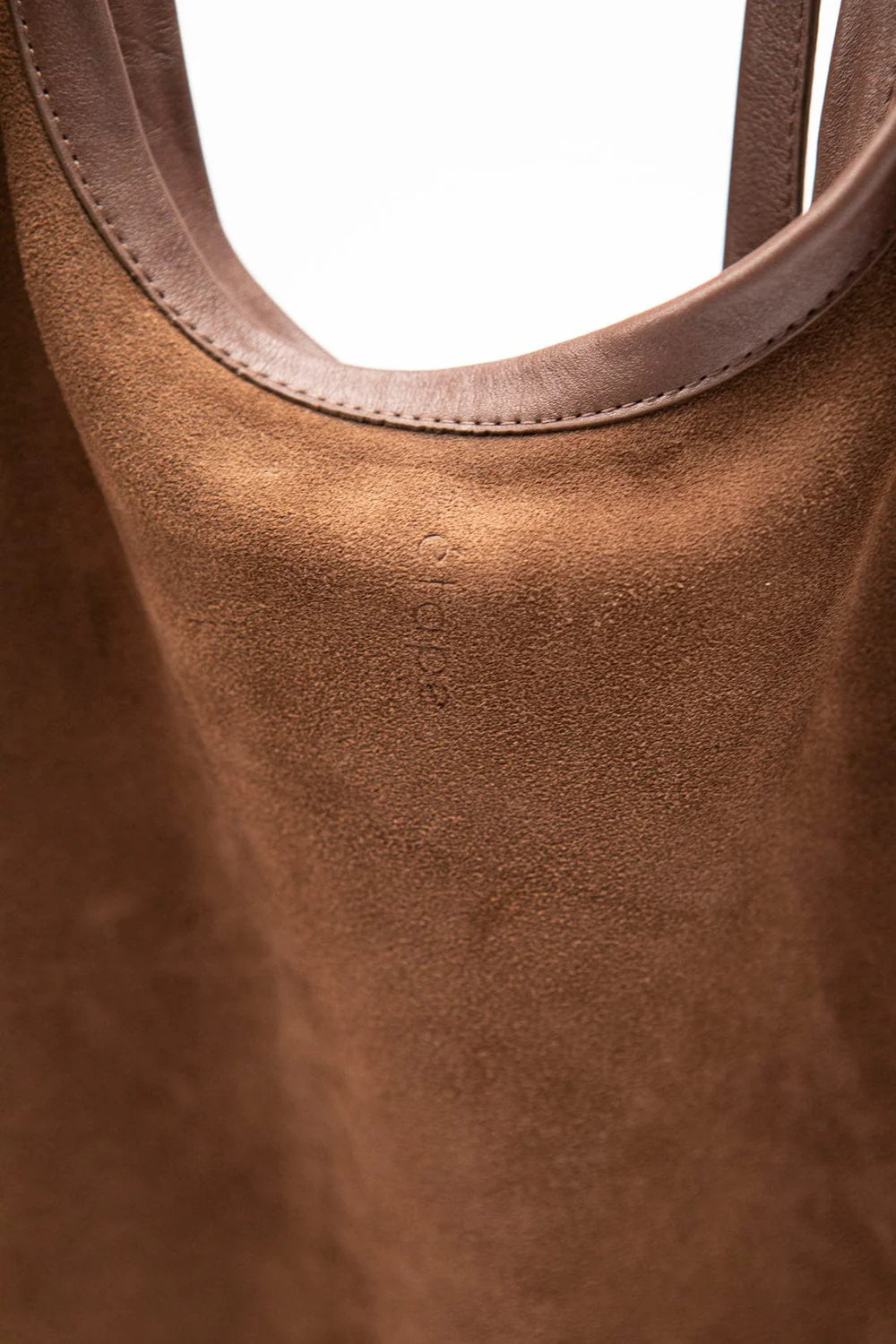 La Poche Grand Suede Bag - Brandy