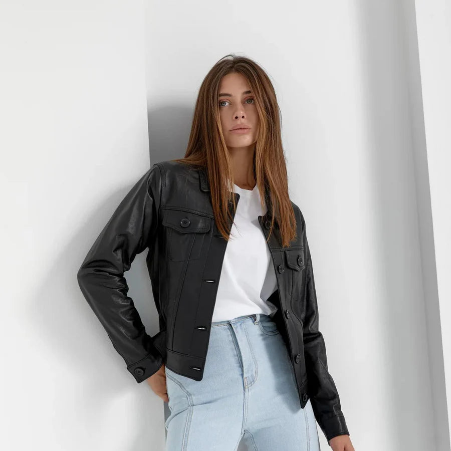 ELLEN - Soft Lambskin Leather Jacket