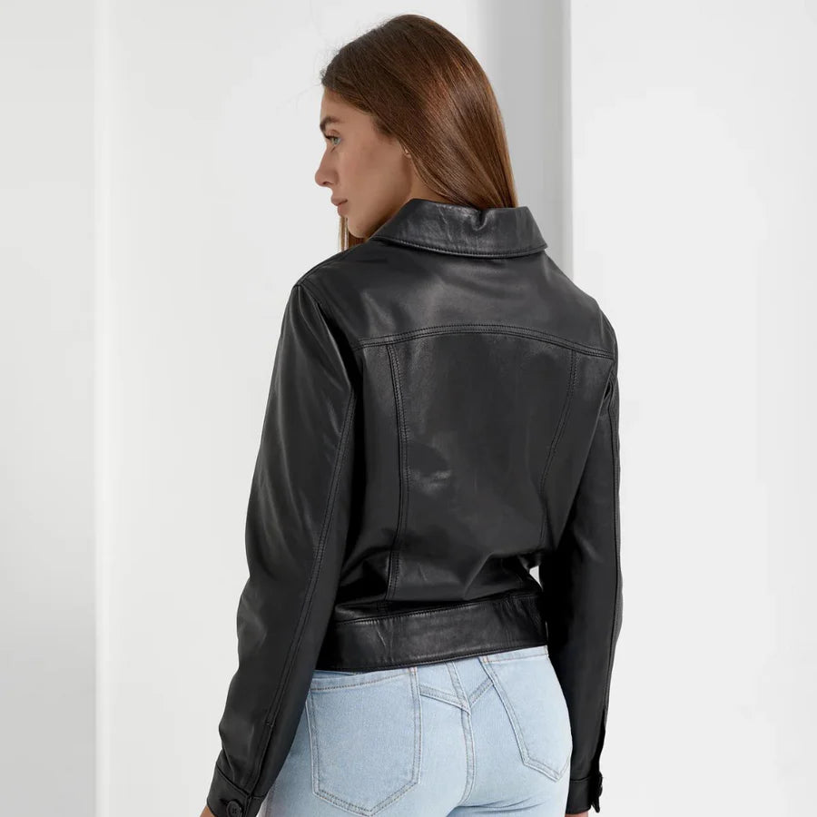 ELLEN - Soft Lambskin Leather Jacket