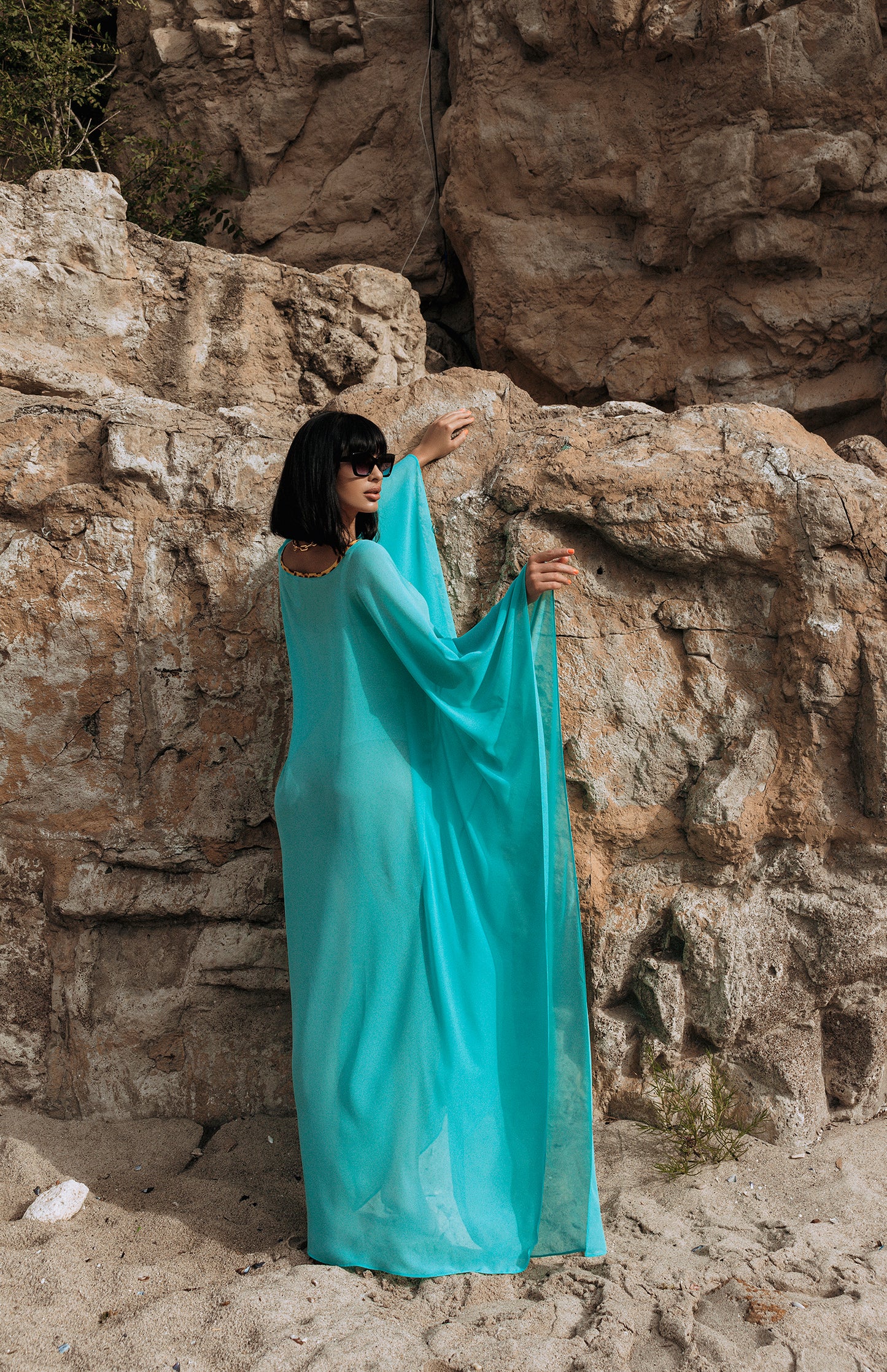 La Mare Kaftan in Turquoise