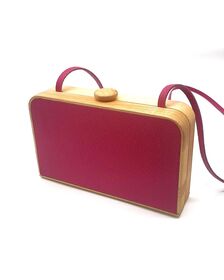Small leather designer handbag with a removable shoulder strap Huascaran Safety 2022 clutch bag
